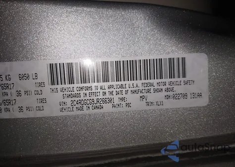 2018 Dodge Grand Caravan Sxt z USA, uszkodzony, nr VIN 2C4RDGCG9JR266301